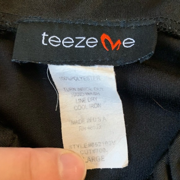 Teeze me Y2K Vintage Strapless Mini Dress strapless L Black babydoll whimsigoth - Picture 7 of 7